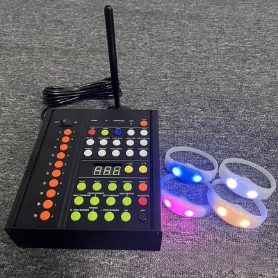 Controller DMX inalámbrico de 433MHz 10 Zona para el control de iluminación del escenario Control inalámbrico de pulsera LED