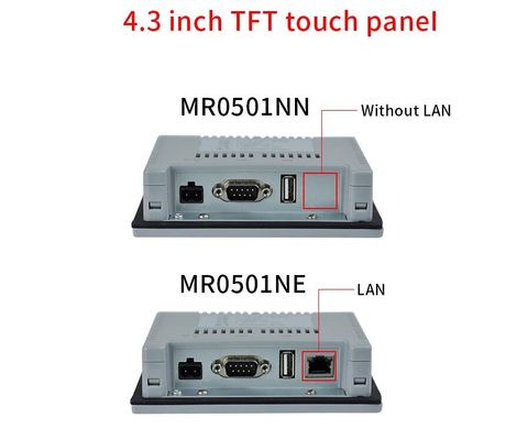 4.3 pulgadas HMI Interfaz Humana-Máquina DC 12V/24V Voltado de entrada Adecuado para diversas aplicaciones en temperaturas de 0 a 50 °C